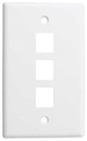 3 Port Keystone Wall Plate, White - 304-J2639/3P/WH 3 Port Keystone Wall Plate, White - 304-J2639/3P/WH
